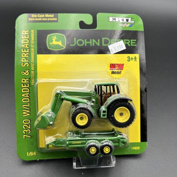 2004 1/64 John Deere 7320 Tractor With Loader And Spreader - Picture 1 of 11